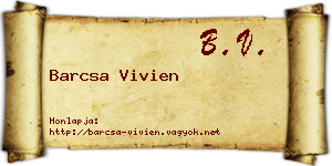 Barcsa Vivien névjegykártya